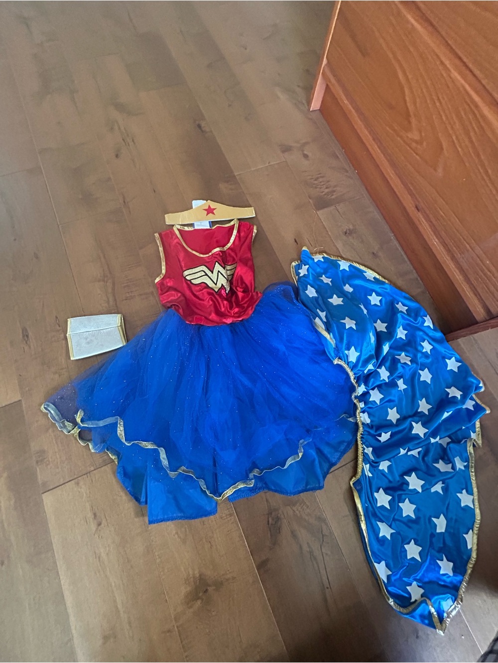 Wonder Woman Blue & Red Tutu Costume for Kids (5-7 years old)